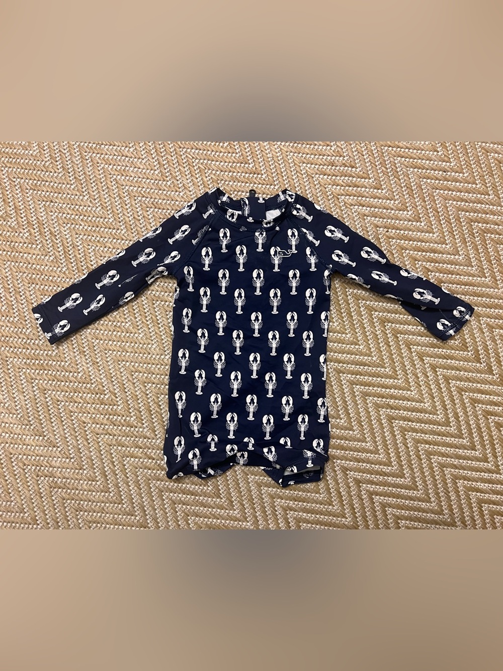 Vineyard Vines Navy Lobster Baby Swimsuit 3-6 Months